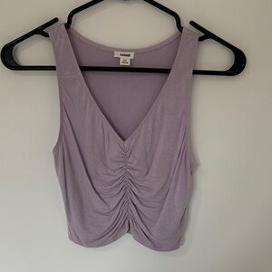 Garage Lilac Ruched Crop Top